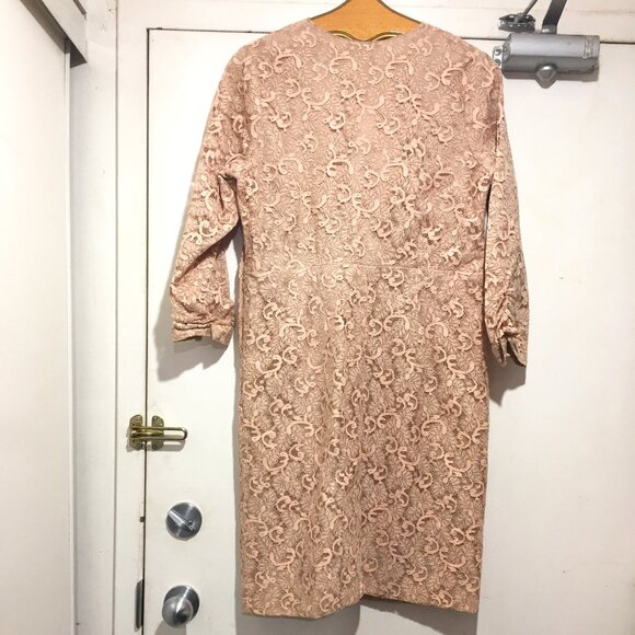 VINTAGE BLUE BELLE MIDI LACE DRESS SIZE M - Picture 5 of 8